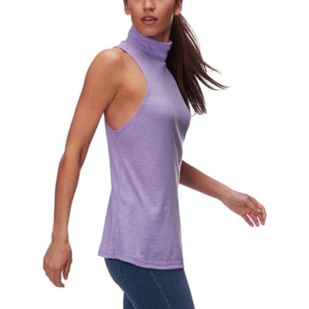 Intimately Free People Purple Sleeveless Turtleneck Ribbed Knit Tank Top Small